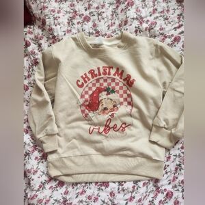 Little Bows And Arrows Vintage Style Santa Christmas Sweatshirt Size 5